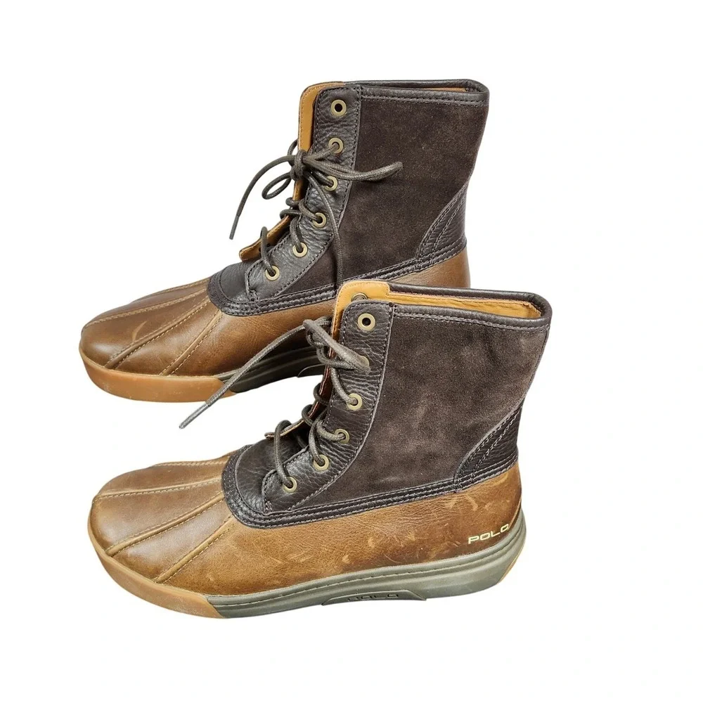 NEW Polo Ralph Lauren Men's Duck Boots Oslo Low Leather Suede 9.5 D Hard to Find